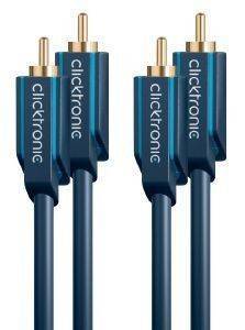 CLICKTRONIC HC40 AUDIO CABLE 2XRCA MALE TO 2XRCA MALE 2M CASUAL CLICKTRONIC HC40 AUDIO CABLE 2XRCA MALE TO 2XRCA MALE 2M CASUAL