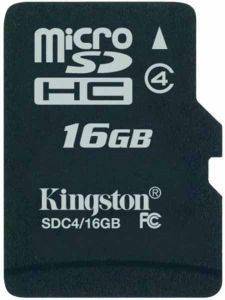 KINGSTON SDC4/16GBSP 16GB MICRO SDHC CLASS 4 NO ADAPTER