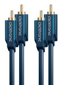 CLICKTRONIC HC40 AUDIO CABLE 2XRCA MALE TO 2XRCA MALE 10M CASUAL