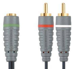 BANDRIDGE BAL3501 PORTABLE AUDIO CABLE 2XRCA M/3.5MM F 1M BANDRIDGE BAL3501 PORTABLE AUDIO CABLE 2XRCA M/3.5MM F 1M