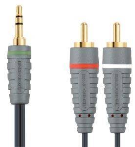 BANDRIDGE BAL3402 PORTABLE AUDIO CABLE 3.5MM M/2XRCA M 2M BANDRIDGE BAL3402 PORTABLE AUDIO CABLE 3.5MM M/2XRCA M 2M
