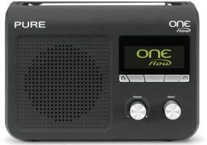PURE ONE FLOW PORTABLE MUSIC STREAMING AND RADIO SYSTEM BLACK