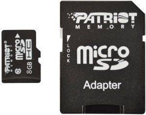 PATRIOT PSF8GMCSDHC10 LX SERIES 8GB MICRO SDHC CLASS 10 + SD ADAPTER