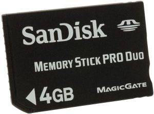 SANDISK 4GB MEMORY STICK PRO DUO SDMSPD-004G-B35 SANDISK 4GB MEMORY STICK PRO DUO SDMSPD-004G-B35
