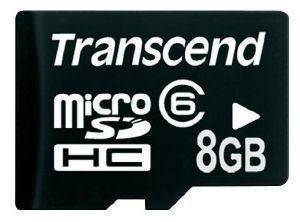 TRANSCEND TS8GUSDC6 8GB MICRO SECURE DIGITAL HIGH CAPACITY CLASS 6