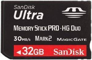 SANDISK 32GB MEMORY STICK PRO DUO ULTRA SDMSPDH-032G-U46