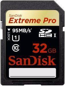SANDISK EXTREME PRO 32 GB SDHC CLASS 10 UHS-1 FLASH MEMORY CARD 95MB/S SDSDXPA-032G-X46