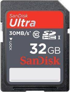 SANDISK ULTRA 32 GB SDHC CLASS 10 FLASH MEMORY CARD 30MB/S SDSDU-032G-U46