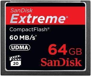 SANDISK EXTREME 64GB COMPACTFLASH MEMORY CARD 60MB/S SDCFX-064G-X46 SANDISK EXTREME 64GB COMPACTFLASH MEMORY CARD 60MB/S SDCFX-064G-X46