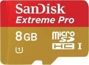 SANDISK EXTREME PRO 8 GB MICROSDHC CLASS 10 UHS-I 95MB/S MEMORY CARD SDSDQXP-008G-X46