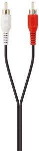 BELKIN F3Y097BF1M AUDIO CABLE 2XRCA/2XRCA M/M 1M BLACK NICKEL BELKIN F3Y097BF1M AUDIO CABLE 2XRCA/2XRCA M/M 1M BLACK NICKEL