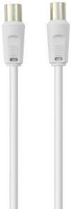 BELKIN F3Y054BF2M-WHT ANTENNA CABLE COAX M/F 2M 75DB WHITE NICKEL