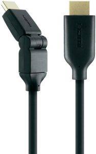 BELKIN F3Y026BF2M CABLE HDMI M/M 2M SWIVEL HSPD W/ETHERNET BLACK GOLD