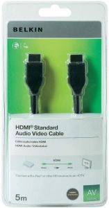 BELKIN F3Y017CP5M-BLK HDMI STANDARD CABLE 5M BLACK BELKIN F3Y017CP5M-BLK HDMI STANDARD CABLE 5M BLACK