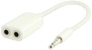VALUELINE VLMP22100W0.20 3.5MM STEREO AUDIO SPLITTER CABLE WHITE VALUELINE VLMP22100W0.20 3.5MM STEREO AUDIO SPLITTER CABLE WHITE