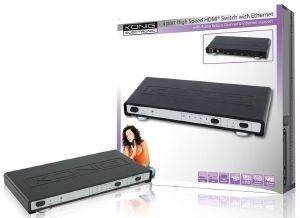 KONIG KN-HDMI SW25 4-PORT HIGH SPEED HDMI SWITCH WITH ETHERNET