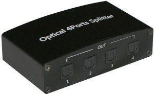 TOSLINK S/PDIF DIGITAL 4-PORT AUDIO SPLITTER OP-SP104 TOSLINK S/PDIF DIGITAL 4-PORT AUDIO SPLITTER OP-SP104