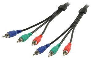 VALUELINE VLVP24350B1.00 COMPONENT CABLE 3XRCA MALE - 3XRCA MALE 1M