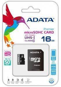 ADATA MICRO SDHC 16GB UHS-I CLASS 10 ADATA MICRO SDHC 16GB UHS-I CLASS 10
