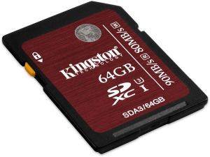 KINGSTON SDA3/64GB SDXC 64GB UHS-I CLASS 3 KINGSTON SDA3/64GB SDXC 64GB UHS-I CLASS 3