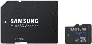 SAMSUNG MB-MSAGBA/EU 16GB STANDARD MICRO SDHC CLASS 6 WITH ADAPTER