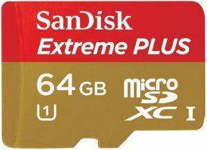 SANDISK SDSDQX-064G EXTREME PLUS 64GB MICRO SDXC UHS-I CLASS 1