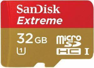 SANDISK SDSDQXL-032G EXTREME 32GB MICRO SDHC UHS-I CLASS 1