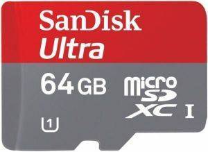 SANDISK 64GB SDSDQUA-064G-U46A ULTRA MICRO SDXC UHS-I CLASS 10 WITH ADAPTER