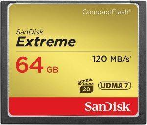 SANDISK SDCFXS-064G-X46 EXTREME 64GB COMPACT FLASH UDMA-7 MEMORY CARD