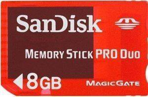 SANDISK SDMSG-008G-B46 GAMING 8GB MEMORY STICK PRO DUO CARD