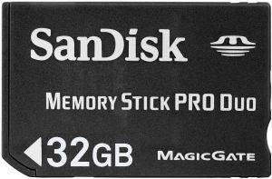 SANDISK SDMSPD-032G-B35 32GB MEMORY STICK PRO DUO CARD