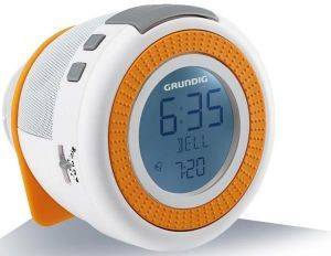 GRUNDIG SONOCLOCK 230 USB FM RDS CLOCK RADIO WHITE/ORANGE