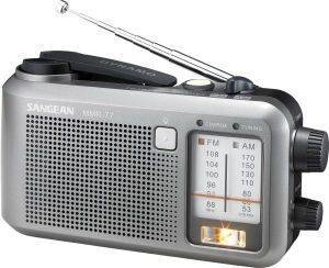 SANGEAN MMR-77 HANDCRANK/EMERGENCY POCKET RADIO SILVER