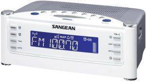 SANGEAN RCR-22 FM-RDS (RBDS)/AM/AUX-IN TUNING CLOCK RADIO WITH RADIO CONTROLLED CLOCK WHITE