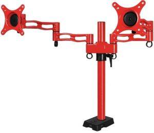 ARCTIC Z2 DUAL MONITOR STAND WITH USB HUB RED