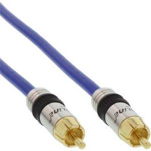 INLINE RCA VIDEO CABLE GOLD PLATED PLUG 1XRCA 1M