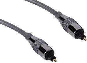 HAMA 42923 AUDIO OPTICAL FIBRE CONNECTING CABLE PROCLASS ODT MALE PLUG 1.5M GREY