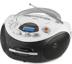 AEG SR 4353 STEREO CASSETTE RADIO WITH CD WHITE