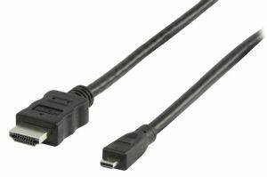 VALUELINE VLMP34700B2.00 MICRO HDMI HIGH SPEED WITH ETHERNET CABLE 2M BLACK VALUELINE VLMP34700B2.00 MICRO HDMI HIGH SPEED WITH ETHERNET CABLE 2M BLACK