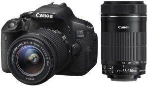 CANON EOS 700D KIT + EF-S 18-55MM IS STM + EF-S 55-250MM IS