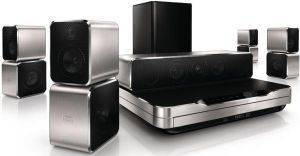PHILIPS HTB9550D FIDELIO 5.1 3D BLU-RAY HOME THEATER WITH APPLE DOCK