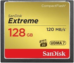 SANDISK SDCFXS-128G-X46 EXTREME 128GB COMPACT FLASH UDMA-7 MEMORY CARD