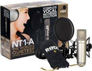 RODE NT-1A 1\'\' CARDIOID CONDENSER MICROPHONE RECORDING PACKAGE