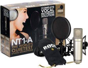 RODE NT-1A 1\'\' CARDIOID CONDENSER MICROPHONE RECORDING PACKAGE RODE NT-1A 1\'\' CARDIOID CONDENSER MICROPHONE RECORDING PACKAGE