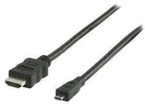 VALUELINE VLMP34700B1.00 MICRO HDMI HIGH SPEED WITH ETHERNET CABLE 1M BLACK VALUELINE VLMP34700B1.00 MICRO HDMI HIGH SPEED WITH ETHERNET CABLE 1M BLACK