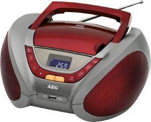 AEG SR 4358 STEREO RADIO WITH CD/MP3 RED