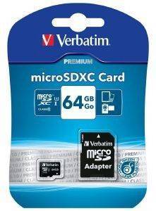VERBATIM 44084 MICRO SDXC 64GB CLASS 10 WITH ADAPTER VERBATIM 44084 MICRO SDXC 64GB CLASS 10 WITH ADAPTER