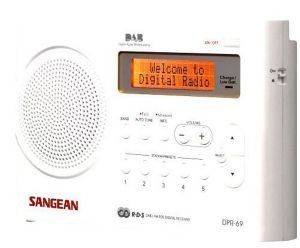 SANGEAN DPR-69 DAB+/FM-RDS DIGITAL RADIO RECEIVER WHITE