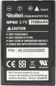 ROLLEI NP60 LI-ION RECHARGEABLE BATTERY ROLLEI NP60 LI-ION RECHARGEABLE BATTERY