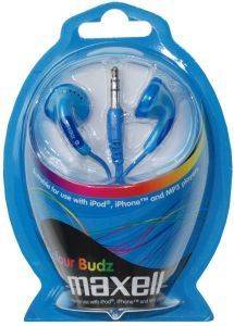 MAXELL BUDZ HEADPHONES BLUE MAXELL BUDZ HEADPHONES BLUE